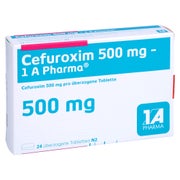 CEFUROXIM 500 mg-1A Pharma überzogene Tabletten 24 St