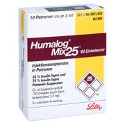 HUMALOG MIX 25 100E/ml Patronen 10X3 ml