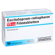 ESCITALOPRAM-ratiopharm 15 mg Filmtabletten 50 St