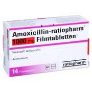 AMOXICILLIN-ratiopharm 1000 mg Filmtabletten 14 St
