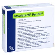 INSULATARD Penfill 100 I.E./ml Inj.-S.Zylinderamp. 10X3 ml