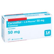 Carvedilol-1a Pharma 50 mg Tabletten 30 St
