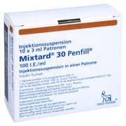 MIXTARD 30 Penfill 100 I.E./ml Inj.-S.i.e.Patrone 10X3 ml