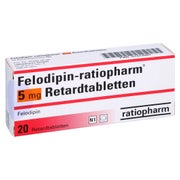 FELODIPIN-ratiopharm 5 mg Retardtabletten 20 St