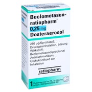 BECLOMETASON-ratiopharm 0,25mg Dosieraer.200 Hub 1 St