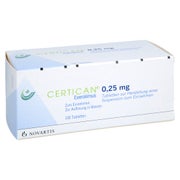 CERTICAN 0,25 mg Tabl.z.Herst.e.Susp.z.Einnehmen 100 St