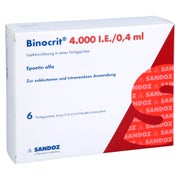 BINOCRIT 4.000 I.E./0,4 ml Inj.-Lsg.i.e.Fertigspr. 6X0,4 ml