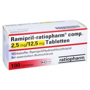RAMIPRIL-ratiopharm comp.2,5 mg/12,5 mg Tabletten 100 St