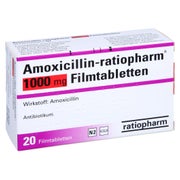 AMOXICILLIN-ratiopharm 1000 mg Filmtabletten 20 St