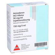 Amiodaron HCl Hikma 50mg/ml 10X3 ml