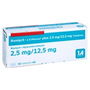 RAMIPRIL-1A Pharma plus 2,5 mg/12,5 mg Tabletten 50 St