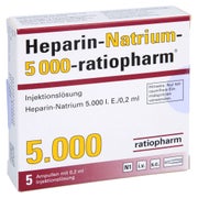 HEPARIN-NATRIUM-5.000-ratiopharm Inj.-L.Ampullen 5X0,2 ml