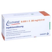 CLEXANE 8.000 I.E. 80mg/0,8ml Inj.-Lsg.i.e.F.-Sp. 10 St