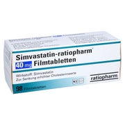 SIMVASTATIN-ratiopharm 40 mg Filmtabletten 98 St