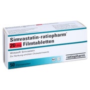 SIMVASTATIN-ratiopharm 20 mg Filmtabletten 50 St