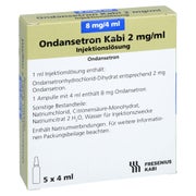 ONDANSETRON Kabi 2 mg/ml 8 mg Injektionslösung 5X4 ml