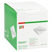 Gazin Mullkomp.7,5x7,5 cm steril 8fach 10X10 St