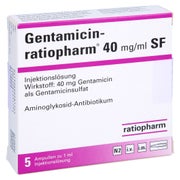 GENTAMICIN-ratiopharm 40 mg/ml Inj.-Lsg.SF Amp. 5 St