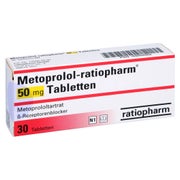 Metoprolol-ratiopharm 50 mg Tabletten 30 St