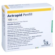 ACTRAPID Penfill 100 I.E./ml Inj.-Lsg.i.Patrone 10X3 ml