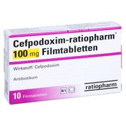 CEFPODOXIM-ratiopharm 100 mg Filmtabletten 10 St
