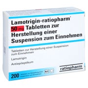 LAMOTRIGIN-ratiopharm 50 mg Tbl.z.H.e.Sus.z.Einn. 200 St