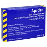 Apidra 100 E/ml Inj.-Lsg.i.e.Patrone 5X3 ml