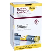 HUMALOG Mix 25 100 E/ml KwikPen Injektionssusp. 10 St