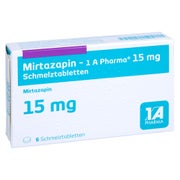 MIRTAZAPIN-1A Pharma 15 mg Schmelztabletten 6 St