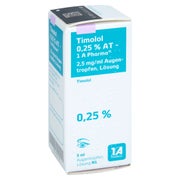 Timolol 0,25% At-1a Pharma Augentropfen 5 ml
