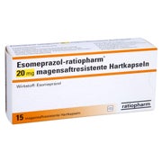 ESOMEPRAZOL-ratiopharm 20 mg magensaftr.Hartkps. 15 St