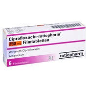 CIPROFLOXACIN-ratiopharm 250 mg Filmtabletten 6 St
