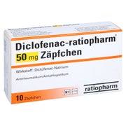 Diclofenac-ratiopharm 50 mg Zäpfchen 10 St