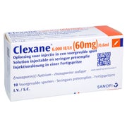 CLEXANE 6.000 I.E. 60mg/0,6ml Inj.-Lsg.i.e.F.-Sp. 10 St