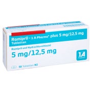 RAMIPRIL-1A Pharma plus 5 mg/12,5 mg Tabletten 50 St