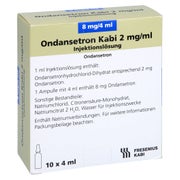 ONDANSETRON Kabi 2 mg/ml 8 mg Injektionslösung 10X4 ml