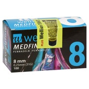 Wellion Medfine plus Pen-Nadeln 8 mm 100 St
