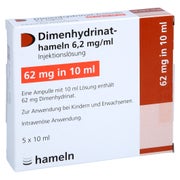 DIMENHYDRINAT-hameln 6,2 mg/ml Injektionslösung 5X10 ml
