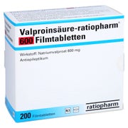 VALPROINSÄURE-ratiopharm 600 magensaftres.Filmtab. 200 St