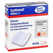 Cutimed Siltec L Schaumverb.10x10 cm dü. 12 St