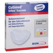 Cutimed Siltec Sacrum 23x23 cm Kompresse 6 St