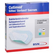 Cutimed Siltec Sorbact Sacrum B PU-Verb. 6 St