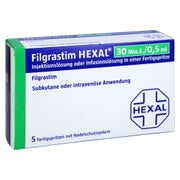 FILGRASTIM HEXAL 30 Mio E/0,5ml Inj./Inf.L.i.e.FS 5 St