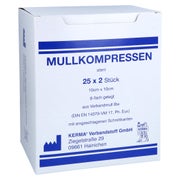 Mullkompressen 10x10 cm steril 8fach BW 25X2 St