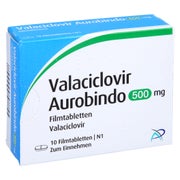 VALACICLOVIR Aurobindo 500 mg Filmtabletten 10 St