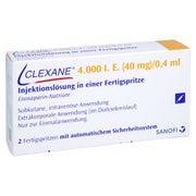 CLEXANE 4.000 I.E. 40mg/0,4ml ILO F.Sp.+Sich-Sys. 2 St