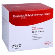 Schlitzkompressen Mull 10x10 cm steril 1 25X2 St