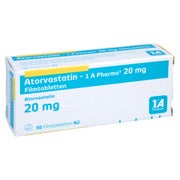 ATORVASTATIN-1A Pharma 20 mg Filmtabletten 50 St