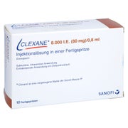 CLEXANE 8.000 I.E. 80mg/0,8ml Inj.-Lsg.i.e.F.-Sp. 12 St
