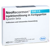 NEORECORMON 500 I.E. Injekt.-Lsg.i.e.Fertigspr. 6 St